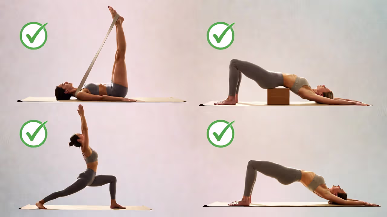Knee-friendly yoga poses at a glance — safe and effective modifications