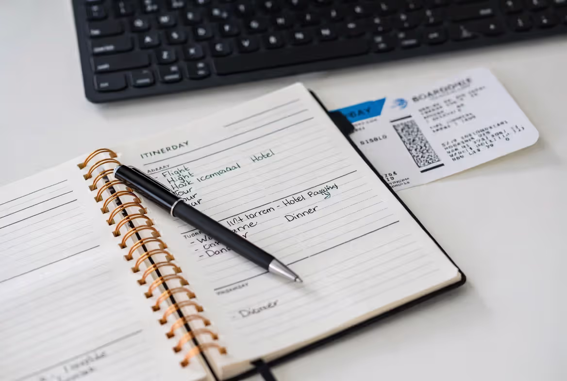 Simplified travel itinerary planning with limited daily activities.